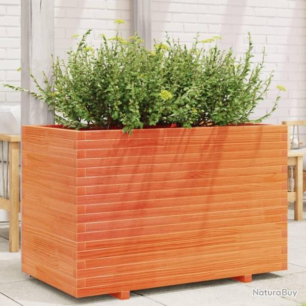 Jardini�re cire marron 110x60x72 cm bois de pin massif