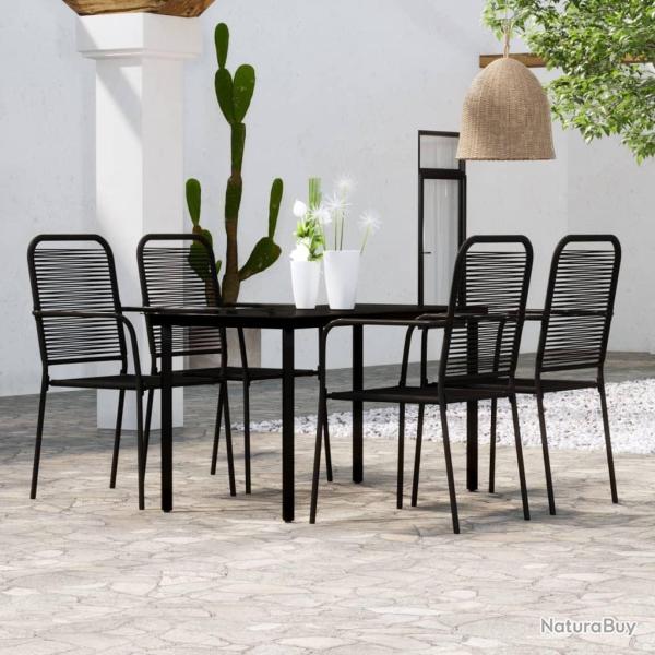 Ensemble � manger de jardin 5 pcs Noir