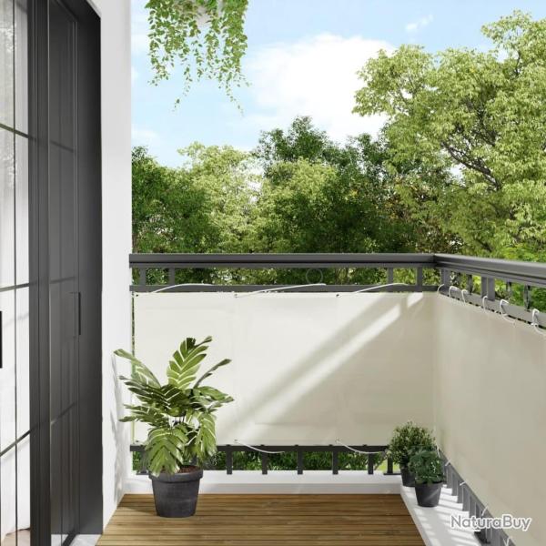 �cran de balcon cr�me 75x1000 cm 100% polyester oxford