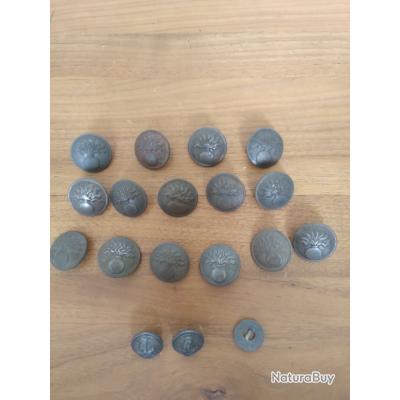 Lot De Boutons Vintage Oxxford Pour Blazer - Ton Or, Métal, Motif Logo Ancien