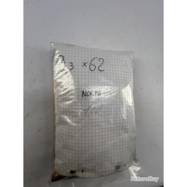 vrac lot  100 douille 9.3x62 norma mlang tir 1 fois