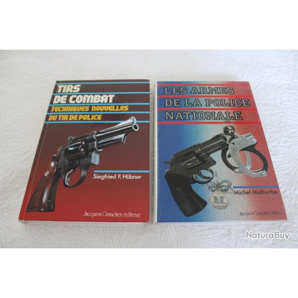 Lot 2 livres tirs de combat et armes de la police