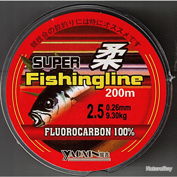 Bobine 200 m�tres fil de p�che � mm 26/100