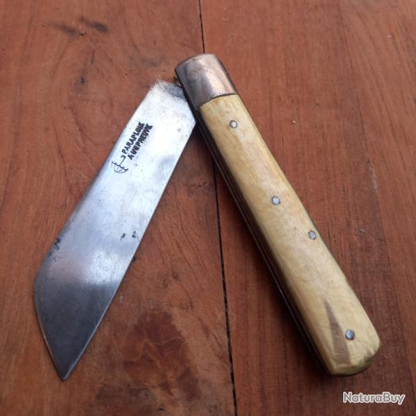 Ancien Couteau Rgional PARAPLUIE  L PREUVE Manche en Corne