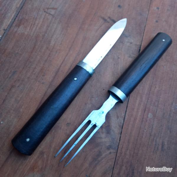 Set de Voyage Couteau Fourchette Manche en PALISSANDRE