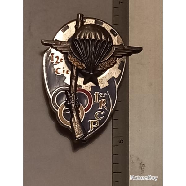 Insigne de la 12�me compagnie du 1er r�giment de chasseurs parachutistes (1er RCP)