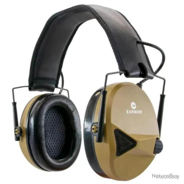 Casque antibruit �lectronique earmor m30 - kaki - LIVRAISON GRATUITE