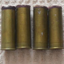 4 cartouches cuivre de collection calibre 12 lot B