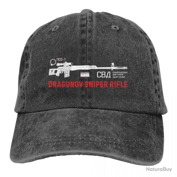 Casquette fusil sniper Dragunov - Noir / One Size