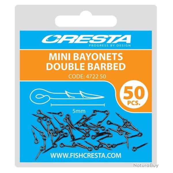 MINI BAYONETS DOUBLE BARBED PAR 50