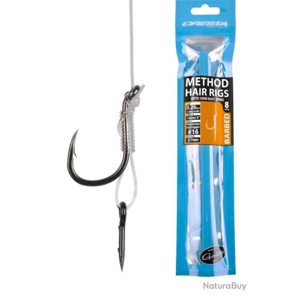HAMECONS MONTES METHOD HAIR RIGS AVEC BAYONET 10CM PAR 8 Taille 14 0.22mm