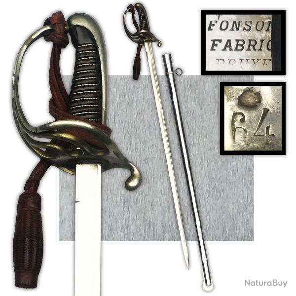 MILITARIA BELGE : RARE & BEAU SABRE PALASH D'OFFICIER WW1 ALBERT 1ER FONSON BRUXELLES ORIGINAL