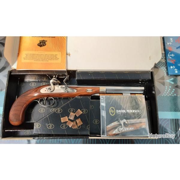 Pistolet silex Charles moore calibre 44 canon lisse