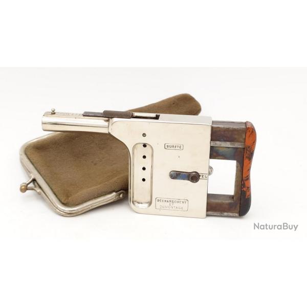 PISTOLET GAULOIS 1er MODELE MITRAILLEUSE DE POCHE CALIBRE 8MM GAULOIS - FRANCE XIX France Trs bon 
