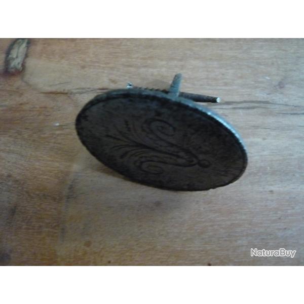 CALOTTE DE PISTOLET A SILEX FIN XVIII EME DEBUT XIX EME EPOQUE 1ER EMPIRE ET RESTAURATION