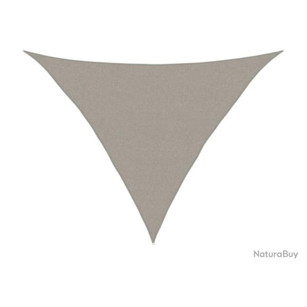 Voile d'ombrage triangulaire gris clair 2,5x2,5x3,5 m en PEHD - Protection UV pour jardin