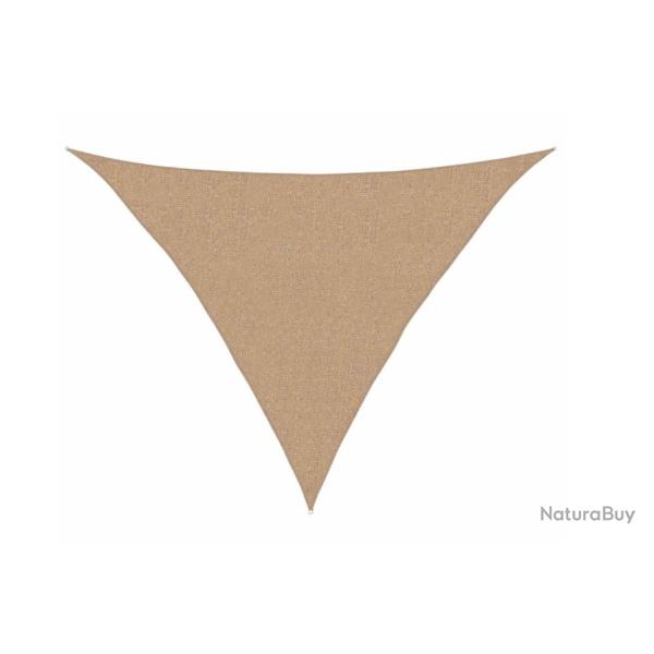Voile d'ombrage triangulaire taupe 2,5x2,5x3,5 m en PEHD - Protection UV pour jardin et terrasse