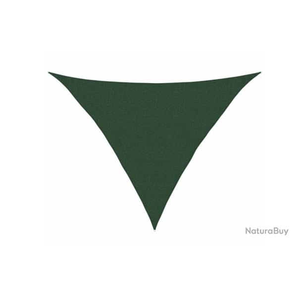 Voile d'ombrage triangulaire vert fonc� 2,5x2,5x3,5 m en PEHD - Protection solaire ext�rieure