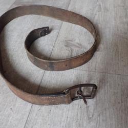 1918 Ceinture, ceinturon militaire arm&eacute;e suisse. Cuir de 103 cm