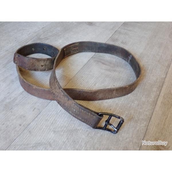 1937 ? Ceinture, ceinturon militaire arm�e suisse. 125 cm