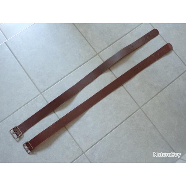 1980 Ceinture, ceinturon militaire suisse. Cuir de 90 cm. Pour uniforme ou jeans