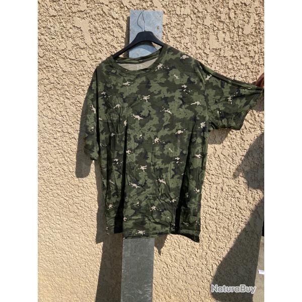 T-shirt manches courtes, motif camouflage
