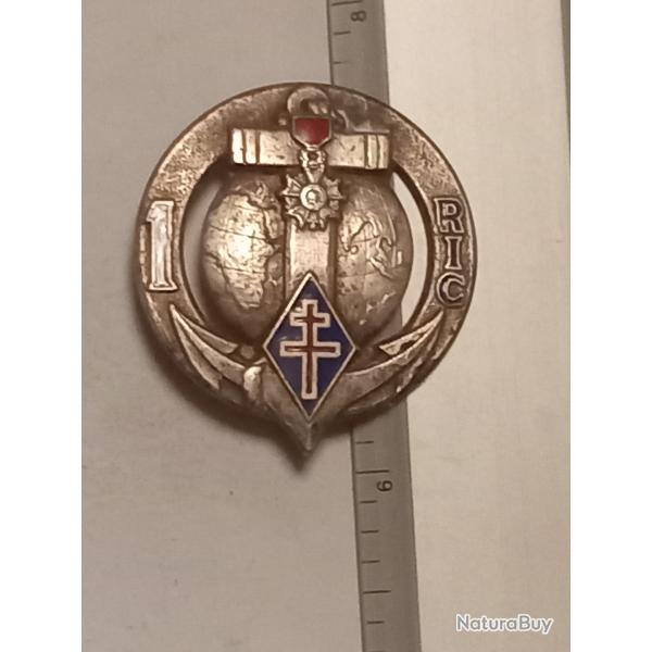 Insigne du 1er r�giment d'infanterie coloniale (1er RIC)