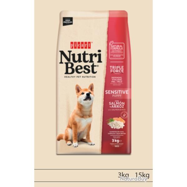 SACS DE CROQUETTES AU SAUMON HIGH PREMIUM 34/14 POUR CHIOTS EN 3KGS DE LA MARQUE PICART