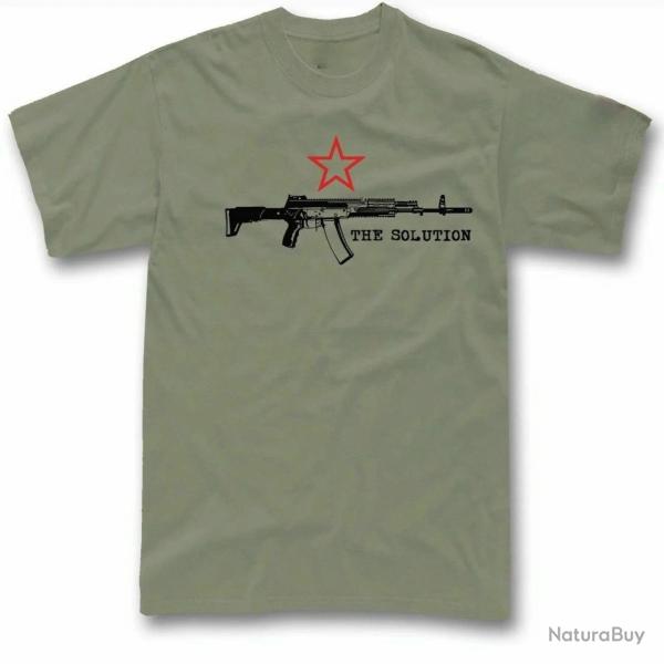 T shirt Kalachnikov AK 12 Russie AK 47 Vert arm�e