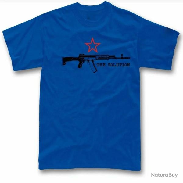 T shirt Kalachnikov AK 12 Russie AK 47 Bleu