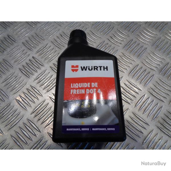 liquide pour freinage dot 4 wurth 500 ml pour moto scooter quad