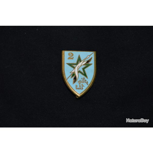 INSIGNE 2� DIVISION D'INFANTERIE MAROCAINE-DRAGO O.METRA-INDOCHINE-BLEU CIEL