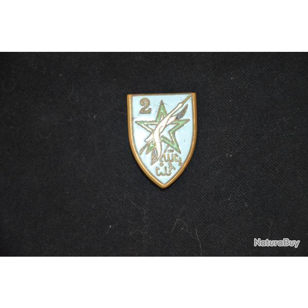 INSIGNE 2� DIVISION D'INFANTERIE MAROCAINE-LIBERATION-ITALIE-GUERRE D'INDOCHINE-BLEU CIEL