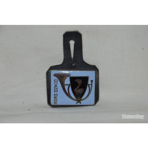 INSIGNE 11 REGIMENT CHASSEUR D'AFRIQUE-MATRICULE-ARTHUS BERTRAND-LIBERATION-2WW-AFRIQUE-PROVENCE