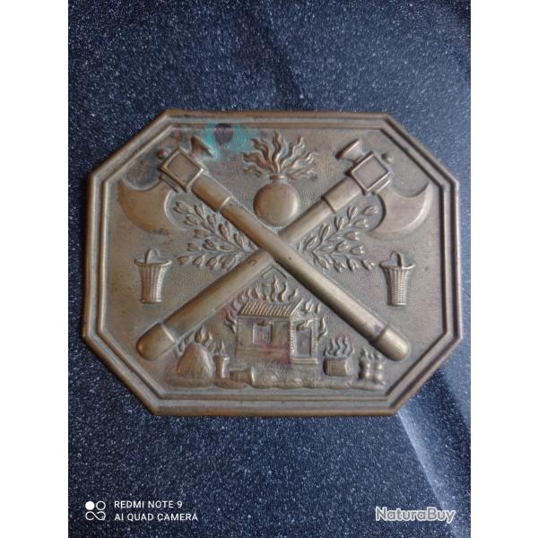 Plaque de giberne sapeur pompier