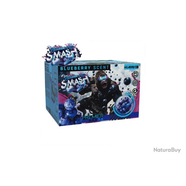 Carton de 2000 HK PREMIER LEVEL 3 BLUEBERRY SMASH CALIBRE 0.68 HK ARMY - billes paintball