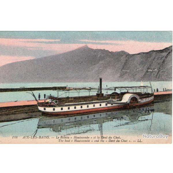 CPA- Marine AIX-LES-BAINS-Le Bateau Hautecombe et la Dent du Chat N�3297