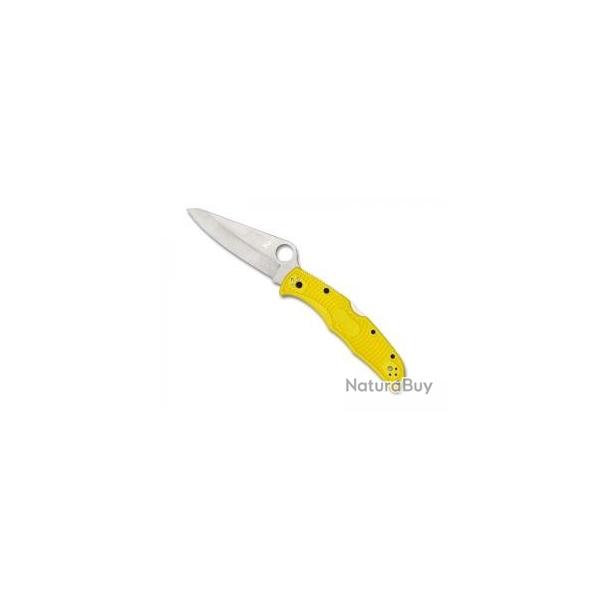 Couteau Spyderco PACIFIC SALT 2 JAUNE lame acier H-2  cran