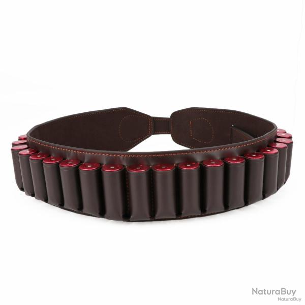 Ceinture cartouchi�re de luxe en cuir pour calibre 12 - LIVRAISON GRATUITE