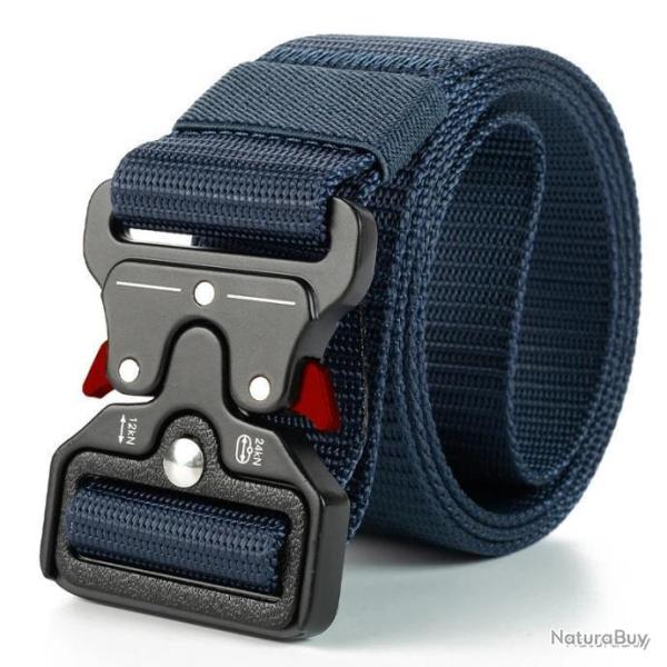 CEINTURE TACTIQUE � BOUCLE PAPILLON - BLEUE/ROUGE - LIVRAISON GRATUITE
