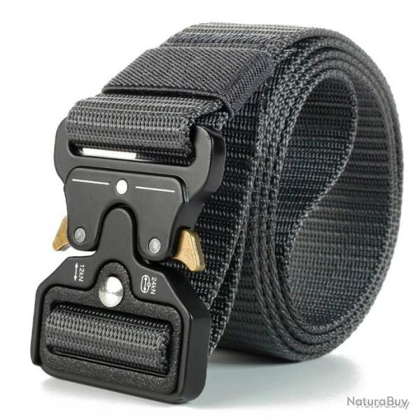 CEINTURE TACTIQUE � BOUCLE PAPILLON - GRIS/OR - LIVRAISON GRATUITE