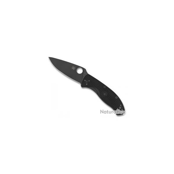 Couteau Spyderco TENACIOUS   lame noire acier 8Cr13MoV  cran intrieur