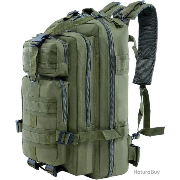Sac  Dos Militaire Tactique 25-30L tanche Randonne Voyage Gym Pche Camping Homme et Femme Vert