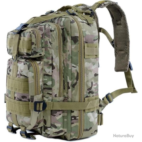 Sac  Dos Militaire Tactique 25-30L tanche Randonne Voyage Gym Pche Camping Homme et Femme Camo