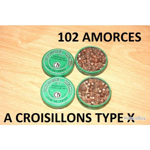 102 AMORCES A CROISILLONS TYPE X special poudre T - VENDU PAR JEPERCUTE (D24B120)