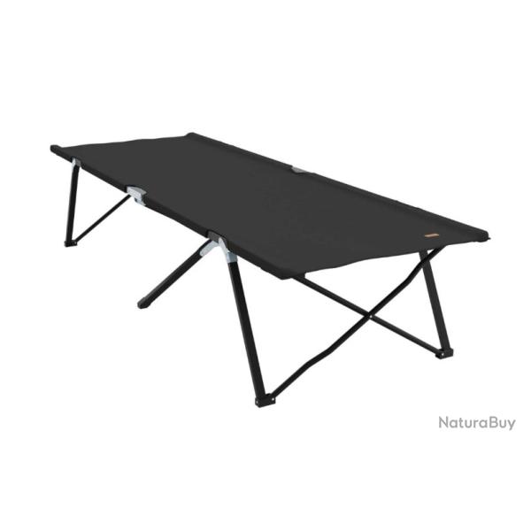 Lit pliable noir en tissu Oxford 600D avec sac de transport - id�al jardin et camping