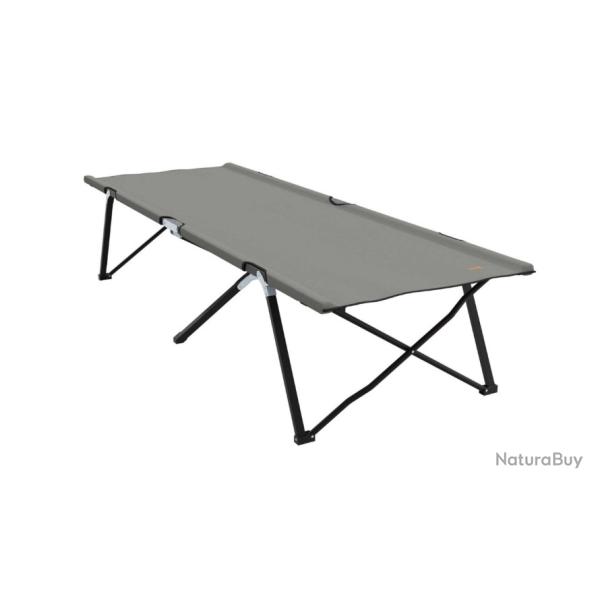 Lit pliant gris en tissu Oxford 600D avec sac de transport - idal jardin, camping, plein air