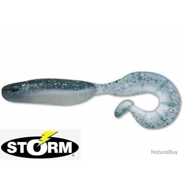 Leurre souple Storm So-Run Hypno Grub 3" 7.5cm Bulk Lively Mackerel par 10