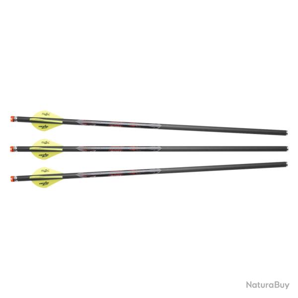 Fl�ches Arbal�te Excalibur - Quill Carbone 16.5" - Encoche lumineuse / Pack de 3