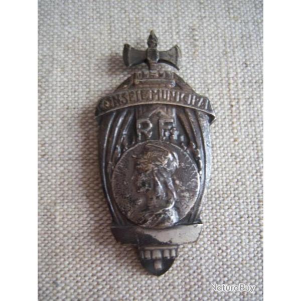 insigne de fonction conseil municipal   1900